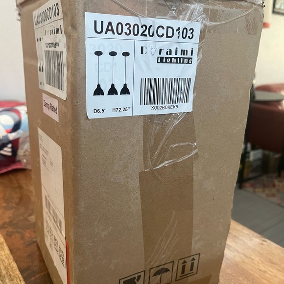 Haolike 3 Pack Single  Mini Metal Drum Pendant Light by Doraimi Lighting - Picture 9 of 9